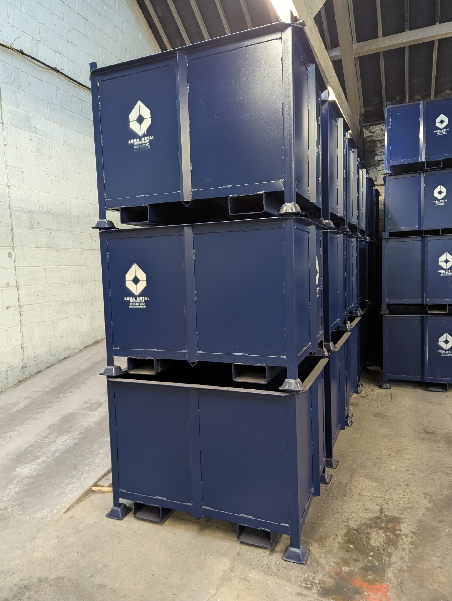Small scrap metal bin — 4ft x 3ft x 3ft